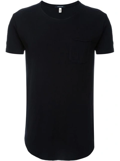 R13 Curved Hem T-shirt In Black