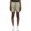 FEAR OF GOD GREEN IRIDESCENT TRACK SHORTS