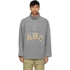 FEAR OF GOD GREY 'ABC' PULLOVER ZIP-UP SWEATER
