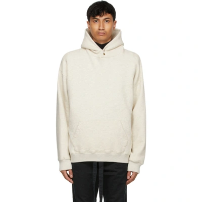 Fear Of God Oversize Wool-cashmere Blend Hoodie In White