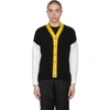Opening Ceremony Multicolor Combo Dropped Cardigan In Black Lemo