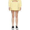Opening Ceremony Yellow Warped Logo Sweat Shorts In Lemon White
