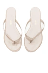 Tkees Glosses Leather Flip Flops In Custard