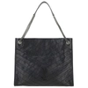 Saint Laurent Womens Black Niki Large Leather Shoulder Bag In Black