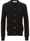 Comme Des Garçons Play Comme Des Garcons Play Black Heart Patch Cardigan In Black