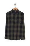 Vans Sycamore Plaid Flannel Button-up Shirt In Grape Leaf/dress Blues