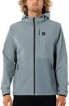Rip Curl Elite Anti Series Water Repellent Hooded Jacket In Mineral Green 7089