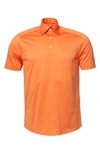Eton Solid Jersey Contemporary Fit Polo Shirt In Orange