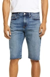 Frame Blue Denim 'l'homme Relaxed' Shorts In Fairfield