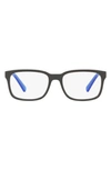Armani Exchange 54mm Square Optical Glasses In Matte Gry Hava