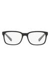 Armani Exchange 54mm Square Optical Glasses In Matte Blk