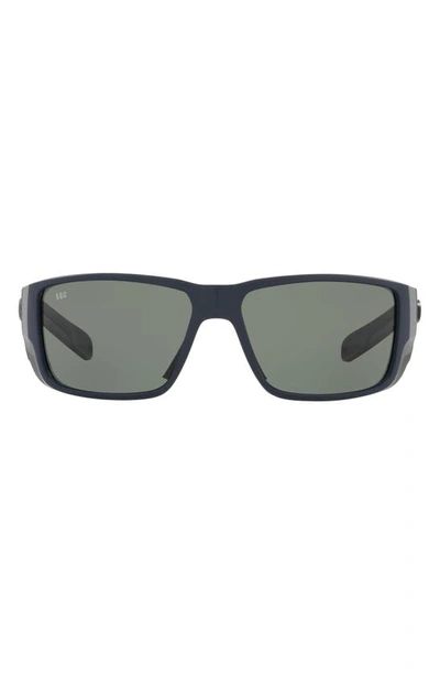 Costa Del Mar 60mm Wraparound Sunglasses In Blue Grey