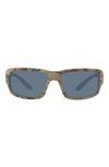 Costa Del Mar 59mm Polarized Rectangular Sunglasses In Green