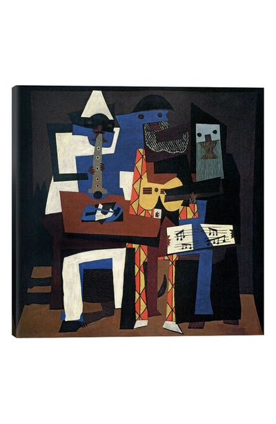 Icanvas Three Musicians By Pablo Picasso Giclee Print Canvas Art In Blue