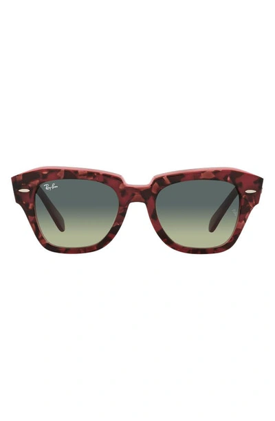 Ray Ban 52mm Square Sunglasses In Purple Havana
