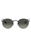 Ray Ban 50mm Small Gradient Round Sunglasses In Black