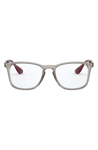 Ray Ban Unisex 52mm Square Optical Glasses In Grey