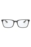 Ray Ban 54mm Rectangular Optical Glasses In Trans Grey