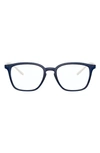 Ray Ban Unisex 50mm Square Optical Glasses In Blue