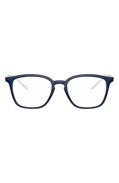 Ray Ban Unisex 50mm Square Optical Glasses In Blue