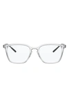 Ray Ban Unisex 50mm Square Optical Glasses In Transparen