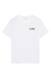 SANDRO EMBROIDERED COTTON T-SHIRT,SFPTS00794