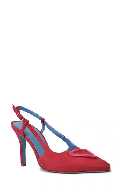 Valentina Rangoni Falco Pointed Toe Pump In Red Cashmere
