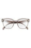 Celine 51mm Round Reading Glasses In Transparent Grey