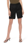 Nydj Modern Linen Blend Bermuda Shorts In Black