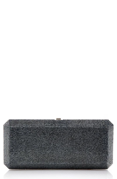 Judith Leiber Couture Slim Rectangle Clutch In Silver Hematite