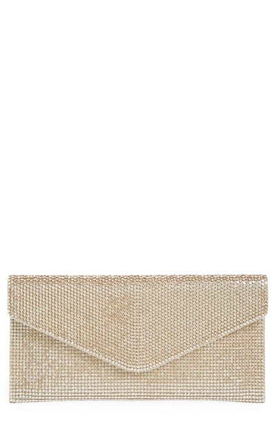 Judith Leiber Envelope Beaded Clutch Bag In Prosecco