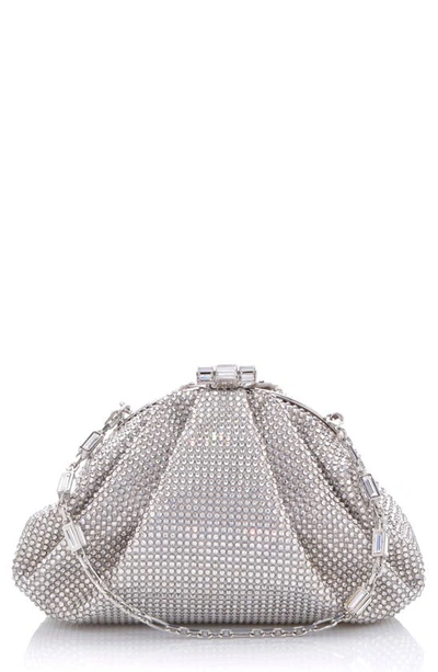 Judith Leiber Couture Enchanted Crystal Minaudiere In Silver