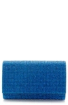 Judith Leiber Fizzy Beaded Clutch In Silver Capri Blue