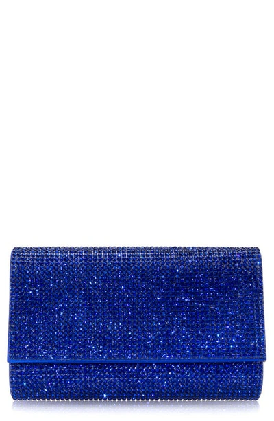 Judith Leiber Fizzy Crystal Clutch In Cobalt