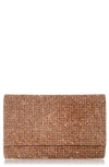 Judith Leiber Fizzy Beaded Clutch In Silver Rose Gold