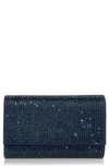 Judith Leiber Fizzy Beaded Clutch In Silver Midnight Navy