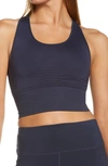 Sweaty Betty Stamina Longline Sports Bra In Navy Blue