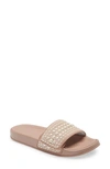 JIMMY CHOO FITZ EMBELLISHED POOL SLIDE,J000144216