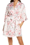 Black Bow Muse Robe In Gossamer Rose