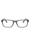 Polo Ralph Lauren Ralph Lauren 55mm Rectangular Optical Glasses In Transparent Grey