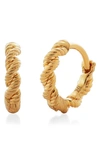 Monica Vinader Corda Recycled 18ct Yellow Gold Vermeil On Sterling-silver Huggie Earrings In Gold