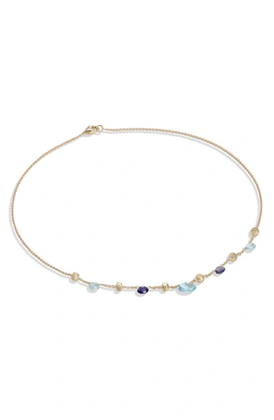 Marco Bicego 18k Yellow Gold Paradise Iolite & Blue Topaz Charm Necklace, 16.5 - 100% Exclusive In Blue/gold