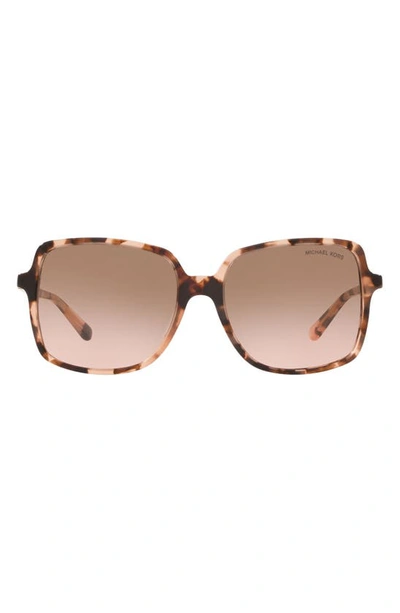 Michael Kors 56mm Gradient Square Sunglasses In Tort Pink