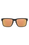 Oakley 56mm Prizm™ Square Sunglasses In Rubber Black