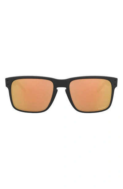 Oakley 56mm Prizm™ Square Sunglasses In Rubber Black