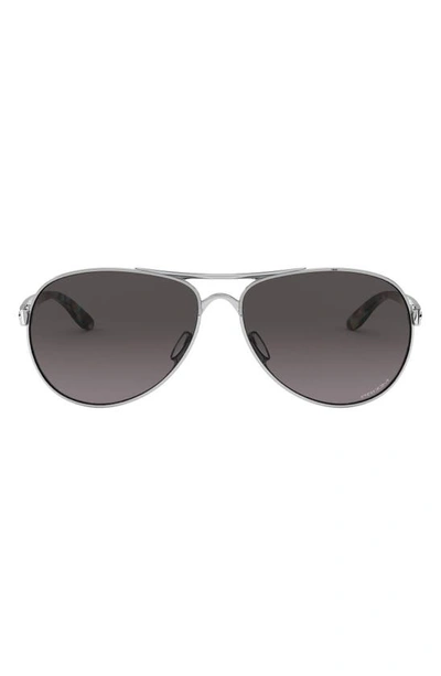 Oakley Feedback 59mm Prizm™ Aviator Sunglasses In Matte Grey