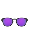 Oakley Latch™ 53mm Prizm™ Round Sunglasses In Matte Black