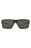 Oakley Double Edge 66mm Oversize Rectangular Sunglasses In Black