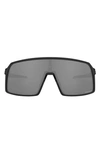 Oakley 60mm Wrap Shield Sunglasses In Black
