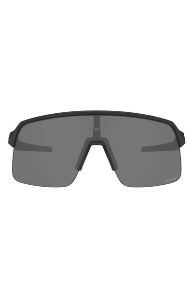 Oakley Sutro Lite 139mm Prizm™ Wrap Shield Sunglasses In Black